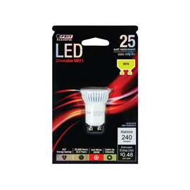 Feit Electric BPMR11/GU10/LED LED Lamp, 120 V, 4 W, GU10, MR11 Lamp, Soft White Light