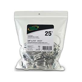 Ideal-Tridon Hy-Gear 67-6 Series 6720550 Specialty Worm Gear Hose Clamp, #20, Stainless Steel