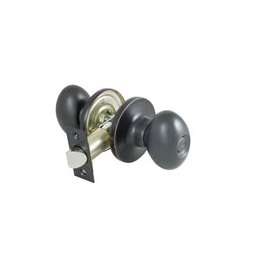 ProSource Privacy Tubular Knobset, 2-3/8 - 2-3/4 In, Adjustable 6-Way Latch Bolt, 2 Screws Fasteners