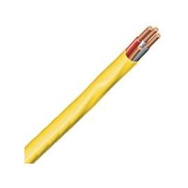 Southwire 12/3NM-WGX50 Type NM-B Sheathed Cable, 12 AWG, 50 ft L, Yellow Nylon Sheath