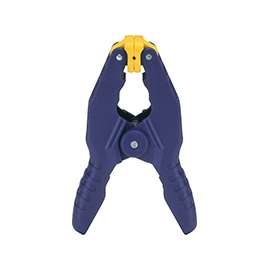 IRWIN 58100 Spring Clamp, 1 in Clamping, Resin, Blue/Yellow