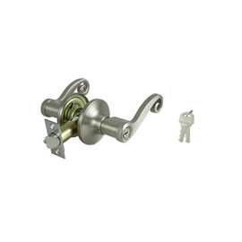 ProSource Entrance Tubular Leverset, Left Hand/Right Hand/Reversible Grip, Satin Nickel (Us15)
