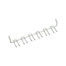 Crawford 18888 Peg Hook Rack, Steel, Zinc