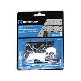 Crawford 18125 Peg Hook, Steel, Zinc