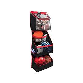 Crawford Rawlings FSSBH16 Sport Storage Bag, 8-1/2 in L, 48 in H, Black/Scarlet