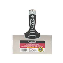 HYDE 09353 Taping Knife, Soft-Grip Handle, Single-Edge Stainless Steel Blade