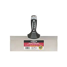 HYDE 09373 Taping Knife, Soft-Grip Handle, Single-Edge Stainless Steel Blade