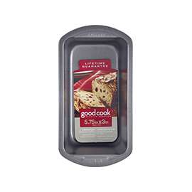 Goodcook 04024 Non-Stick Loaf Pan, 10-1/2 in L, 8.8 in W, Steel, Gray
