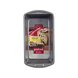 Goodcook 04026 Non-Stick Loaf Pan, 13 in L, 9.1 in W, Steel, Gray