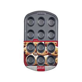 Goodcook 04031 Muffin Pan, 12-Compartment, Steel