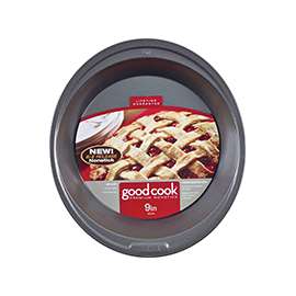 Goodcook 04035 Pie Pan, 9 in Dia, 13-1/2 in OAL, Steel