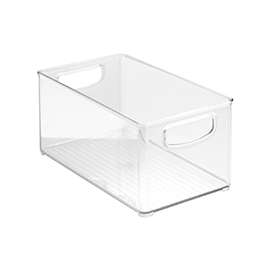iDESIGN 64530 Stackable Kitchen Bin, Plastic, Clear