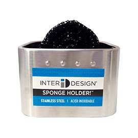iDESIGN 66070 Scrub Holder, Stainless Steel, Silver