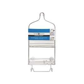 iDESIGN 68766 Shower Caddy, 2-Shelf, Steel