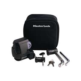 Master Lock 3794DAT Trailer Coupler Lock Kit, Stainless Steel, Black