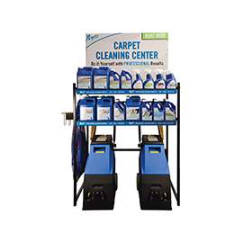 Nyco DSP-CR01 Display Rack, 10 to 12 Case Mixed Products, 3 Carpet Cleaning Machines Storage