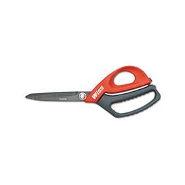Crescent Wiss W10TM Light-Weight Scissor, 10 in OAL, Stainless Steel Blade, 4 in Length of Cut, Gray/Red Handle
