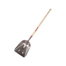 RAZOR-BACK 53127 Scoop Shovel, 68-3/4 in OAL, Aluminum Blade, Wood Handle