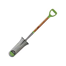 AMES 2531700 Drain Spade, 16 in L x 7-1/2 in W Blade, Hardwood Handle