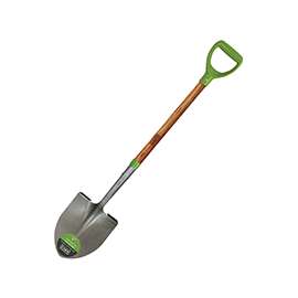 AMES 2535800 Digging Shovel, 5-1/2 in L x 8-3/4 in W Blade, Hardwood Handle