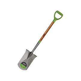 AMES 2593800 Garden Spade, 12-1/4 in L x 8-1/4 in W Blade, Hardwood Handle