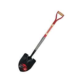 RAZOR-BACK 2594200 Digging Shovel, 5-3/8 in L x 9 in W Blade, Hardwood Handle
