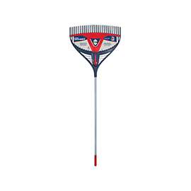 TRUE TEMPER 2916900 Leaf Rake, 26-Tine, 73-3/4 in OAL, Poly Tine, Steel Handle