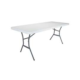 Lifetime Products 2924 Light Commercial, Rectangular Folding Table, Gray/White