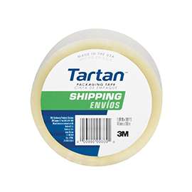 Scotch 3710L Sealing Tape, 50 yd L, 48 mm W, 1.9 mil Thick, Rubber Resin Adhesive, Clear