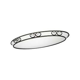 Lithonia Lighting 207U66 Ceiling Light Fixture, 120 V, 55 W, T6 Lamp, Oval Bulb, Antique Bronze