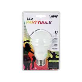 Feit Electric A19/LED/PARTY Party Light, 120 V, 0.6 W, Medium E26, A19 Lamp, Multicolor Light