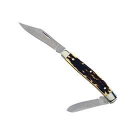 Sheffield 12862 Folding Pocket Knife, 2-1/2 in Clip, 1-3/4 in Spey L Blade, Straight Handle