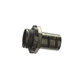 Halex HX Flexible Screw-In Connector, 3/8 in, Straight, Die Cast Zinc, 0.92 in Hex