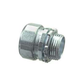 Halex 26352 Concrete-Tight Rigid Conduit Connector, 3/4 in, Compression, Steel, Zinc Electro Plated