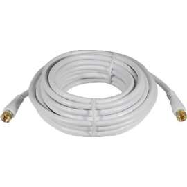 25' WHT RG6 Coax Cable
