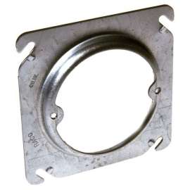 RACO 759 Electrical Box Cover, 4 in L, 4 in W, Square, Galvanized Steel