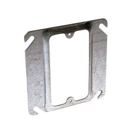 RACO 774 Device Cover, 4 in L, 4 in W, Square, Galvanized Steel, For 1-Device