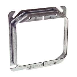 RACO 8781 Device and Tile Cover, 4 in L, 4 in W, Square, Galvanized Steel, For 2-Device