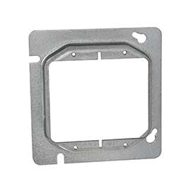 RACO 841 Electrical Box Cover, 4-11/16 in L, 4-11/16 in W, Square, Galvanized Steel
