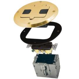 RACO 6239BP Floor Box Kit, 1-Gang, Steel Box