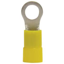 GB 14-098 Ring Terminal, 600 V, 4 AWG, Vinyl Insulation, Yellow