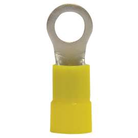 GB 14-099 Ring Terminal, 600 V, 4 AWG, Vinyl Insulation, Yellow