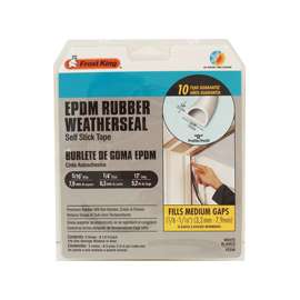 Frost King V25BA Weatherseal, 17 ft L, 5/16 in W, EPDM, Brown