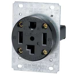 Leviton R10-00278-S00 Electrical Receptacle, 30 A, Black