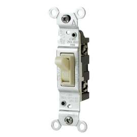 Leviton 1451-ICP Switch, 120 V, Wall Mounting, Thermoplastic, Ivory
