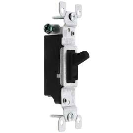 Leviton 1451-2E Switch, 120 V, Wall Mounting, Thermoplastic, Black