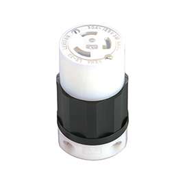 Leviton 165-02613-000 Locking Connector, 125 V, 30 A, Nylon