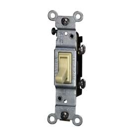 Leviton 2651-2I Switch, 120 V, Flush Mounting, Thermoplastic, Ivory