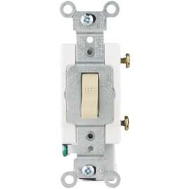 Leviton S07-CS120-2IS Toggle Switch, 120/277 V, Screw Mounting, Thermoplastic, Ivory