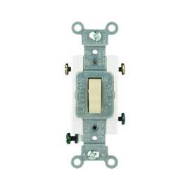 Leviton S01-CS315-2IS Toggle Switch, 120/277 V, Wall Mounting, Thermoplastic, Ivory